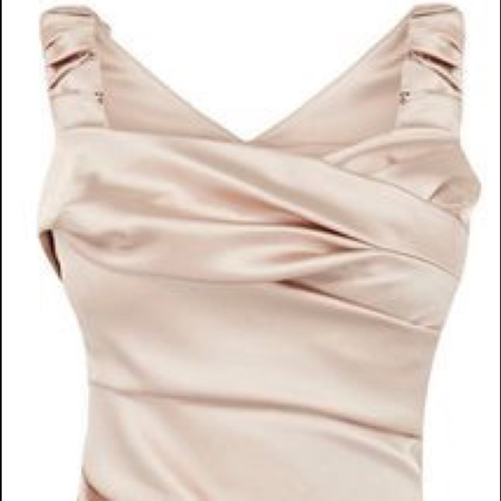 Karen Millen ruched satin cocktail dress